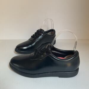 Dinkles Kids Black Dress Shoes Oxford Uniform School Shoes Size 3.5 Youth